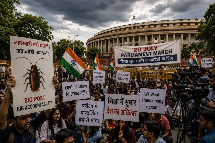 जंतर-मंतर में 'कॉकरोच' बना विरोध का प्रतीक,'कॉकरोच' पोस्टर की चर्चा, 20 जुलाई को संसद मार्च का ऐलान; क्या तय होगी बड़ी जवाबदेही?