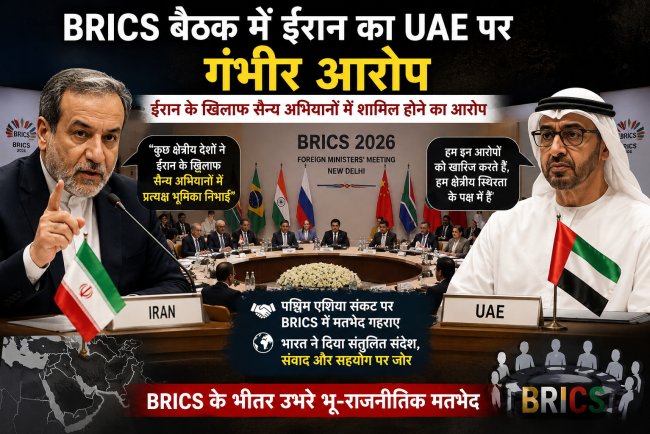 BRICS बैठक में ईरान का UAE पर बड़ा आरोप, पश्चिम एशिया तनाव पर नई दिल्ली में बढ़ी कूटनीतिक गर्मी