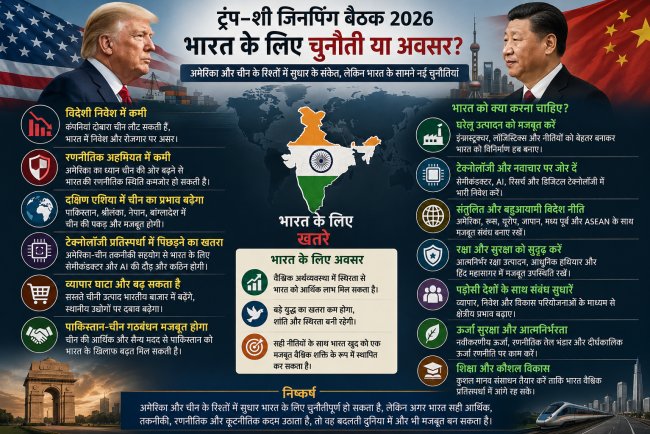 ट्रंप–शी जिनपिंग की बढ़ती नज़दीकी: भारत के लिए चेतावनी या अवसर?