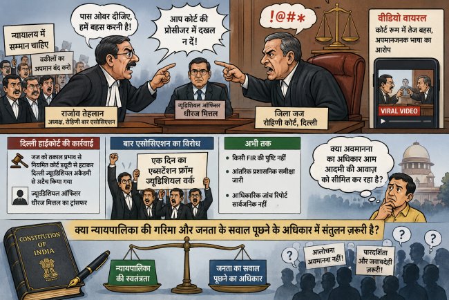 रोहिणी कोर्ट विवाद: अदालत की गरिमा, वकीलों का आक्रोश और “अवमानना” की बहस