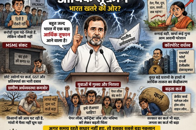 भारत की ओर बढ़ रहा है “Economic Storm”सच्चाई या राजनितिक बयानबाजी