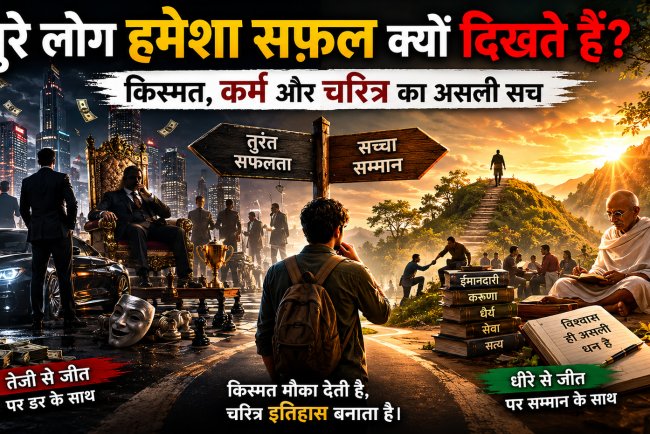"बुरे लोग हमेशा सफल क्यों दिखते हैं? किस्मत, कर्म और सत्ता का चौंकाने वाला सच"