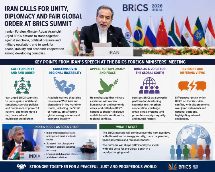 **Iran Calls for Unity Against Sanctions and Global Pressure at BRICS Summit**2026