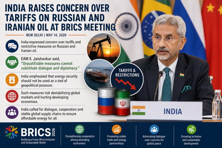 India Voices Concern Over Tariffs on Russian and Iranian Oil at BRICS Meeting