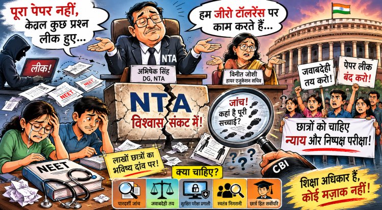 भरोसे का संकट: N T A चीफ किसे बचाना चाहते हैं, गजब नौटंकी चल रही है