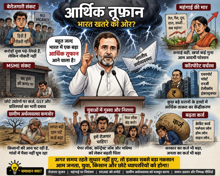 भारत की ओर बढ़ रहा है “Economic Storm”सच्चाई या राजनितिक बयानबाजी