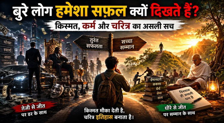 "बुरे लोग हमेशा सफल क्यों दिखते हैं? किस्मत, कर्म और सत्ता का चौंकाने वाला सच"