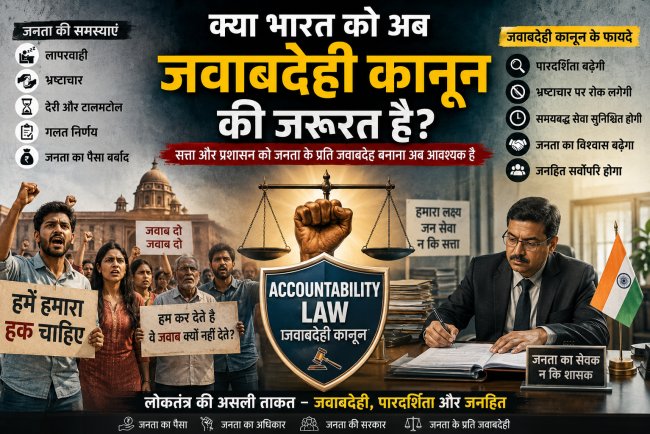 जब सत्ता की गलती की सजा जनता भुगते, तो जिम्मेदार कौन? जवाबदेही कानून पर राष्ट्रीय बहस