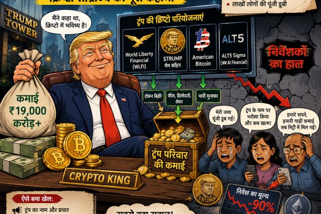 "ट्रंप ने कमाए ₹19,000 करोड़, लाखों निवेशक हुए कंगाल? क्रिप्टो साम्राज्य की पूरी कहानी"