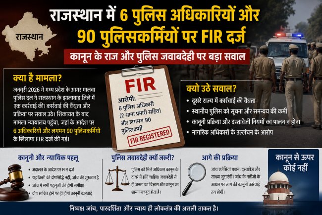 क्या कानून से ऊपर है पुलिस? 6 अधिकारियों और 90 जवानों पर FIR ने खड़े किए बड़े सवाल