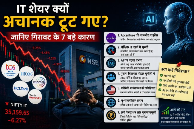 भारतीय IT शेयर अचानक क्यों टूट गए? जानिए पूरी कहानी, असली कारण और आगे का रास्ता