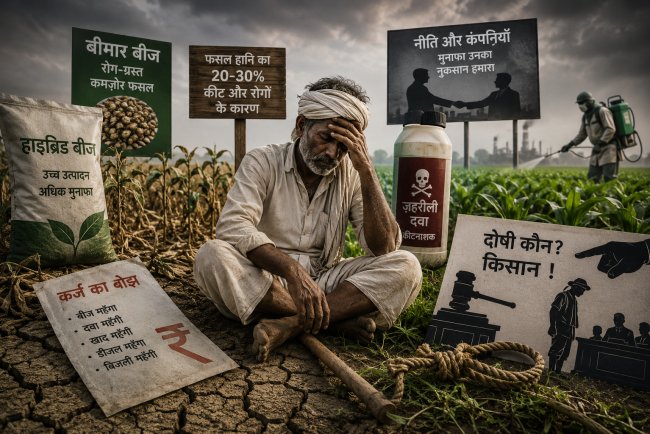 बीज से ज़हर तक: कैसे बढ़ी किसान की निर्भरता,किसान नहीं, व्यवस्था दोषी है