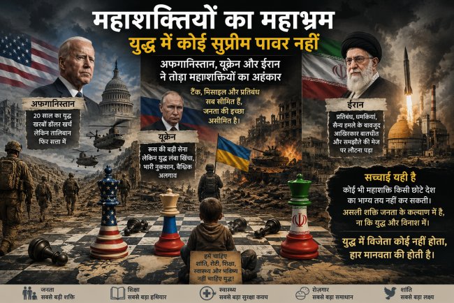 "महाशक्तियों का महाभ्रम: अफगानिस्तान, यूक्रेन और ईरान ने कैसे तोड़ा दुनिया पर राज करने का अहंकार"