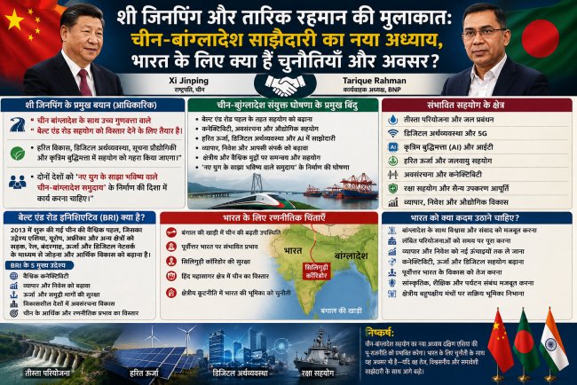 शी जिनपिंग का बड़ा ऐलान! बांग्लादेश के साथ बढ़ेगा BRI सहयोग, भारत के लिए क्या हैं चुनौतियाँ? क्या चीन भारत को घेर रहा है?