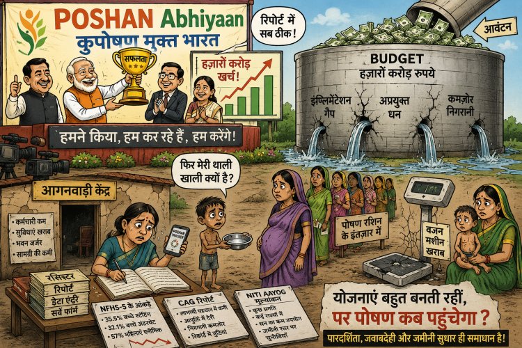 POSHAN Abhiyaan का सच: हजारों करोड़ खर्च, फिर भी कुपोषण कायम! NFHS, CAG और NITI Aayog के आंकड़े क्या बताते हैं?