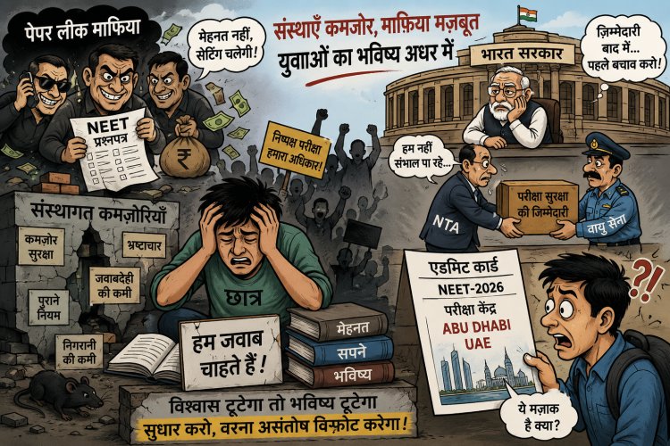 पेपर लीक से आबू धाबी तक: क्या सरकार अपनी ही संस्थाओं पर पकड़ खो रही है? क्या व्यवस्था अपराधियों के सामने घुटने टेक चुकी है?
