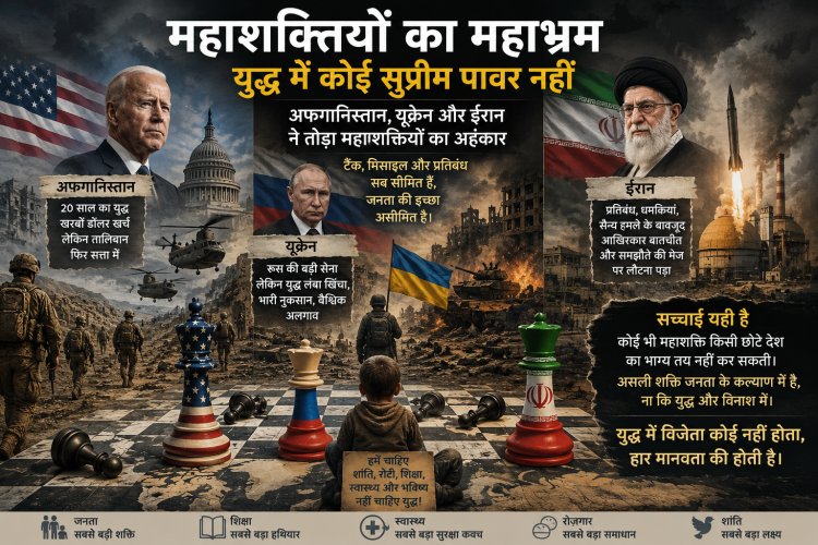 "महाशक्तियों का महाभ्रम: अफगानिस्तान, यूक्रेन और ईरान ने कैसे तोड़ा दुनिया पर राज करने का अहंकार"