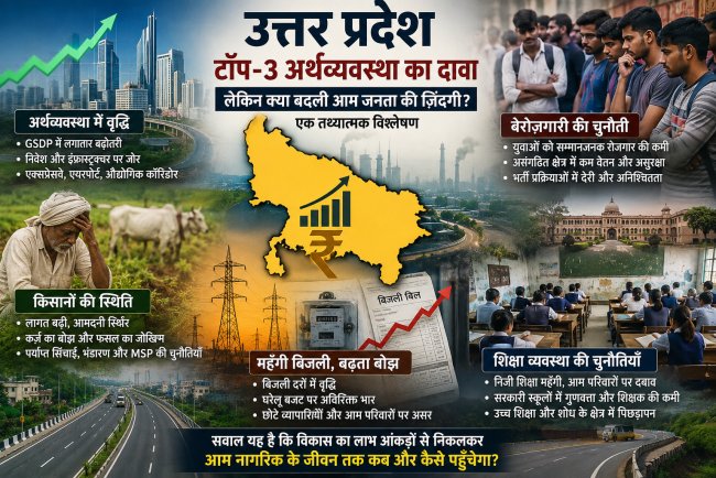 'बीमारू' से 'टॉप-3 अर्थव्यवस्था' तक: योगी सरकार के दावे पर बड़ा सवाल, क्या उत्तर प्रदेश का आम नागरिक वास्तव में समृद्ध हुआ?