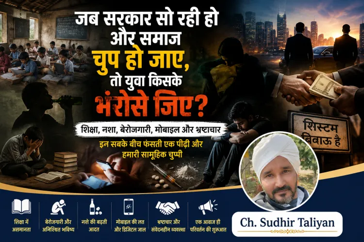 “नशे में डूबता युवा, मोबाइल में कैद पीढ़ी और भ्रष्टाचार में डूबती व्यवस्था—आखिर गलती किसकी है?