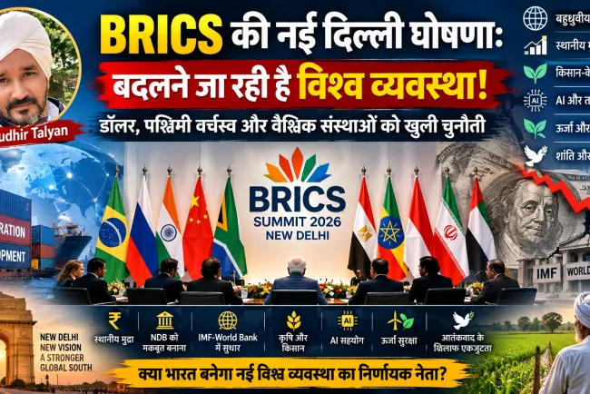 BRICS की नई दिल्ली घोषणा: बदलने जा रही है विश्व व्यवस्था! डॉलर, पश्चिमी वर्चस्व और वैश्विक संस्थाओं को खुली चुनौती