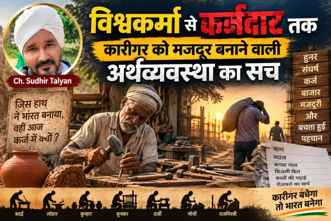 विश्वकर्मा की पूजा, कारीगर की बदहाली: कारीगर को मजदूर बनाने वाली अर्थव्यवस्था का सच