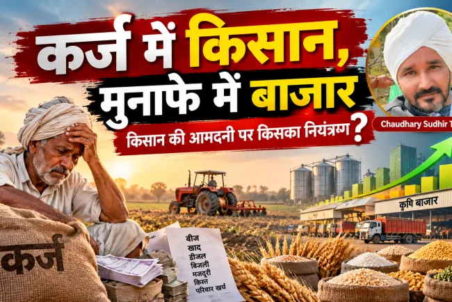 कर्ज में किसान और मुनाफे में कृषि बाजार: किसान की आमदनी पर नियंत्रण का अर्थशास्त्र