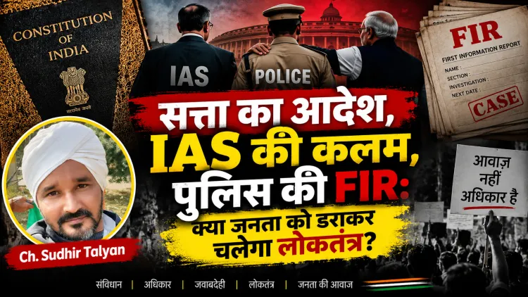 “सत्ता का आदेश, IAS की कलम, पुलिस की FIR: इस असामाजिक गठजोड़ से संविधान को कौन बचाएगा