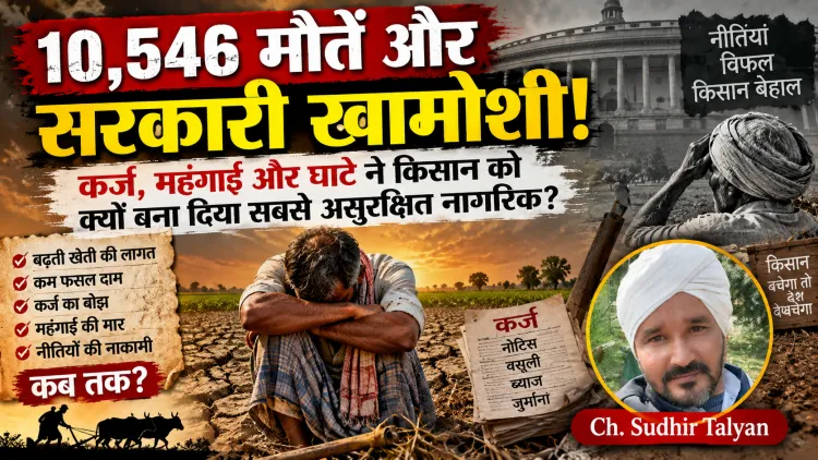 “10,546 मौतें और सरकारी खामोशी! कर्ज, महंगाई और घाटे ने किसान को क्यों बना दिया सबसे असुरक्षित नागरिक?”