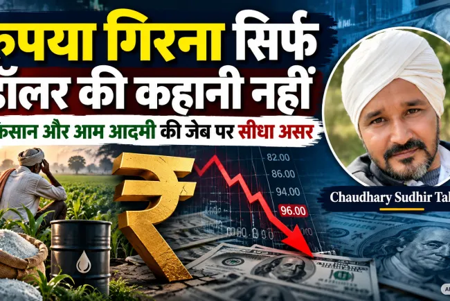 रुपया गिरना सिर्फ डॉलर की कहानी नहीं, किसान और आम आदमी की जेब पर सीधा वार है