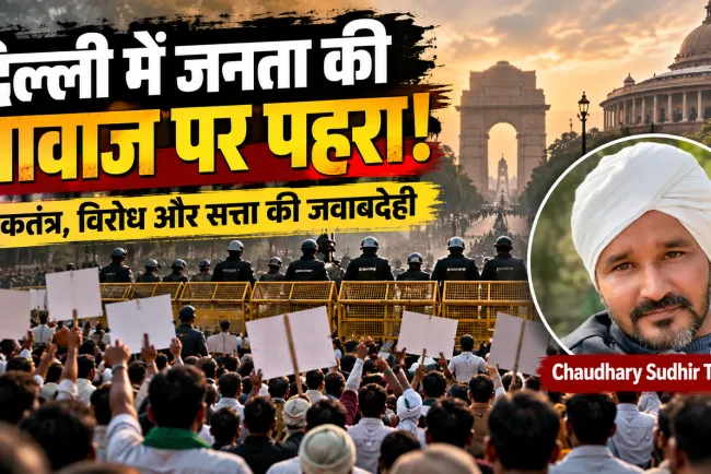 दिल्ली में जनता की आवाज पर पुलिस का पहरा! विरोध रोककर क्या सवालों को भी कैद कर पाएगी सत्ता?