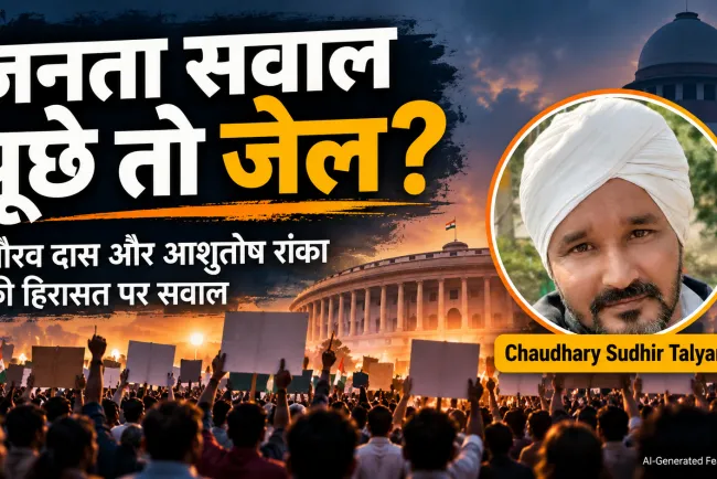 जनता सवाल पूछे तो जेल, सत्ता जवाब न दे तो कौन जिम्मेदार? सौरव दास और रांका की हिरासत से लोकतंत्र पर गंभीर सवाल