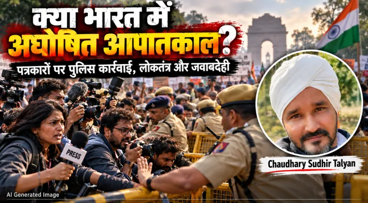 क्या भारत में अघोषित आपातकाल है? पत्रकारों पर पुलिस कार्रवाई, सत्ता की निरंकुशता और लोकतंत्र का संकट