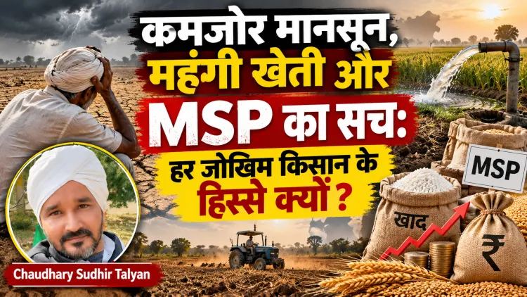 “कमजोर मानसून, महंगी खेती और MSP का सच: हर जोखिम किसान के हिस्से क्यों?”