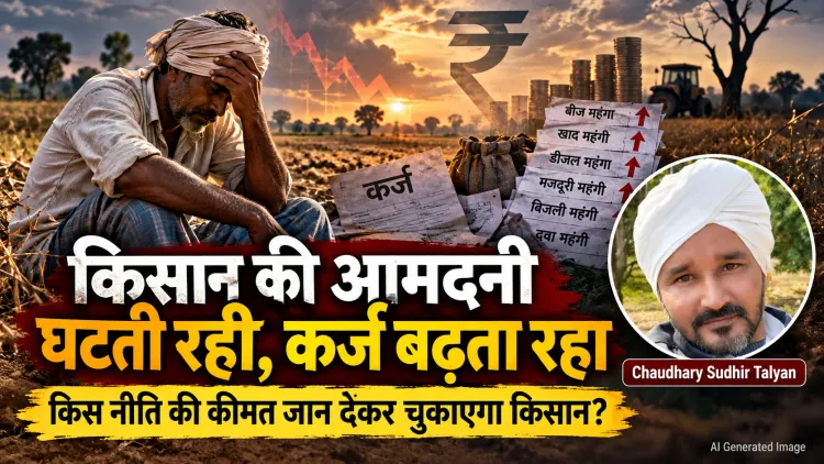 “किसान की आमदनी घटती रही, कर्ज बढ़ता रहा: आखिर किस नीति की कीमत जान देकर चुकाएगा किसान?”