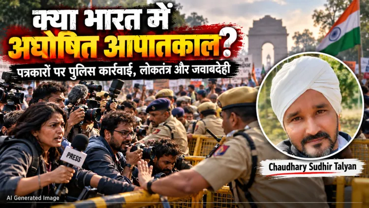 क्या भारत में अघोषित आपातकाल है? पत्रकारों पर पुलिस कार्रवाई, सत्ता की निरंकुशता और लोकतंत्र का संकट