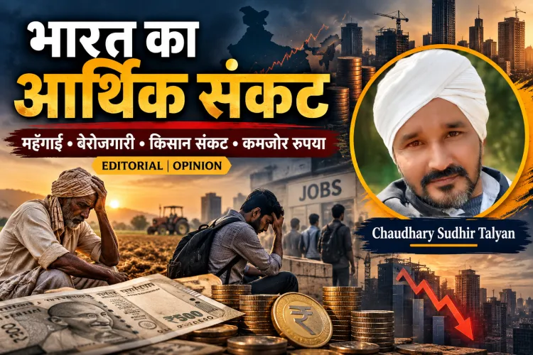 भारत का आर्थिक संकट: GDP की चमक के पीछे महँगाई, बेरोजगारी, किसान की बदहाली और कमजोर रुपये की कड़वी सच्चाई**